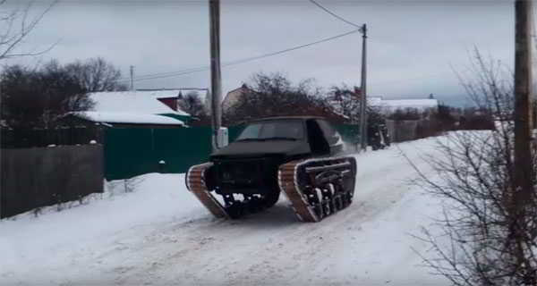 Самодельный гусеничный вездеход Танк V8