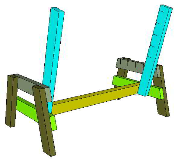 Простая скамейка своими руками: чертежи, фото