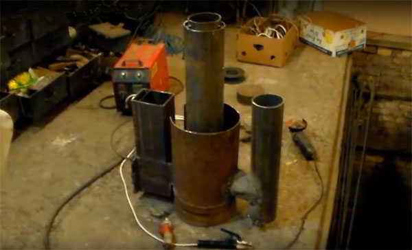 Печь ракета из газового баллона: чертежи, фото, видео