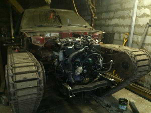Самодельный гусеничный вездеход Танк V8