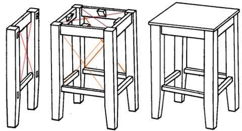 Как сделать табурет своими руками