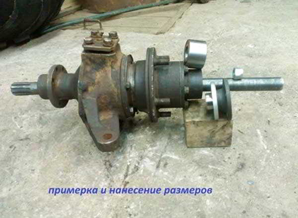 Узел перелома на вездеход из кулака УАЗ