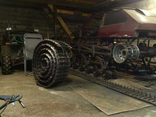 Самодельный гусеничный вездеход Танк V8
