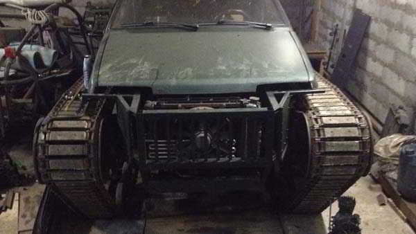 Самодельный гусеничный вездеход Танк V8