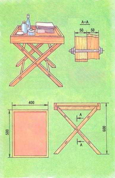 Складной стол своими руками: чертежи, фото