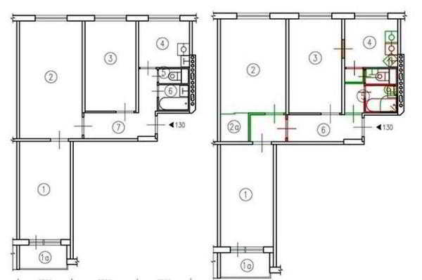 Виды перепланировки квартир, идеи, примеры