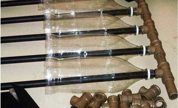 Солнечный коллектор из бутылок Солнечный коллектор из бутылок