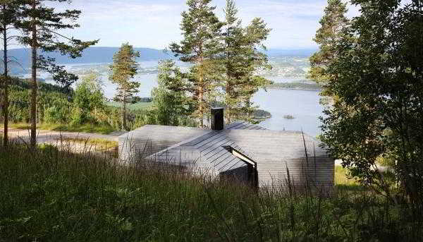 Очаровательный домик для отдыха на берегу озера Steinsfjorden, Норвегия