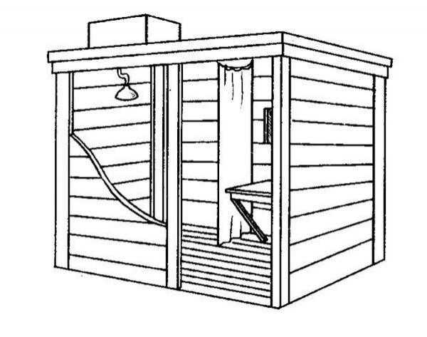 Дачный душ с подогревом и раздевалкой — материалы и особенности строительства