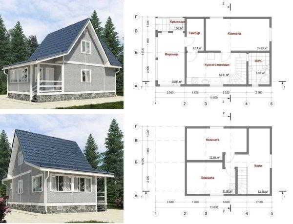 Планировка небольших домов для дачи