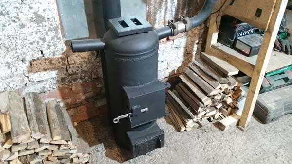 Печка из газового баллона своими руками