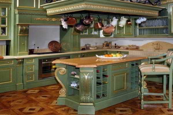 Использование стиля барокко в оформлении кухни