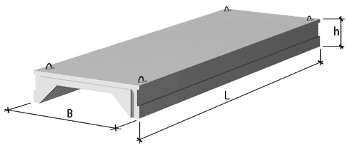 Размер ребристых плит перекрытия