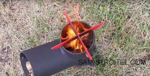Самодельная печь из огнетушителя