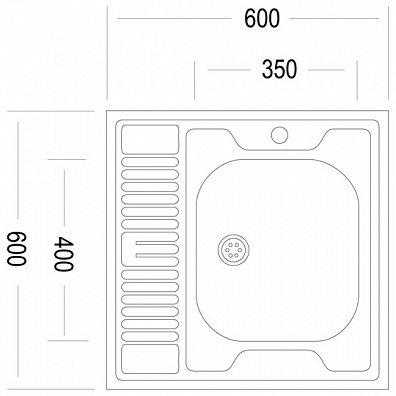 Мойка накладная 60х60 см из нержавейки – оптимальный вариант для небольших кухонь