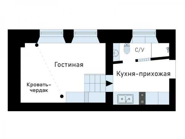 Дизайн квартиры-студии или гостинки — 6 современных интерьеров от лучших дизайнеров