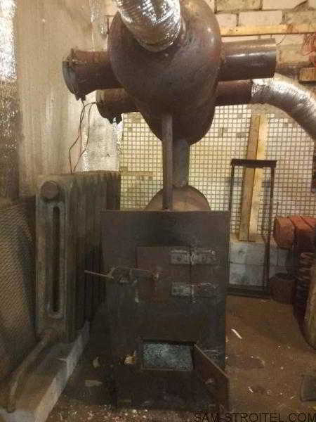 Печь из двух газовых баллонов Печь из двух газовых баллонов