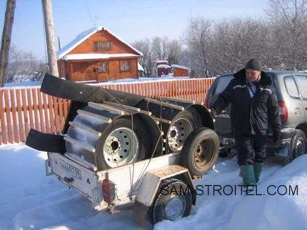 Самодельный снегоход из мотоблока