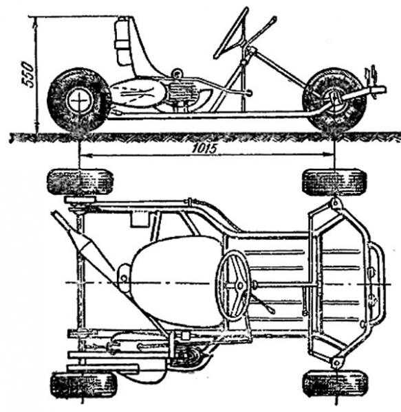 Картинг своими руками: чертежи, размеры, подробное описание