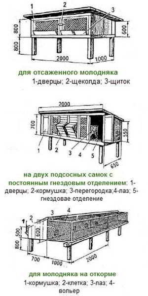 Клетки для кроликов фото и чертежи