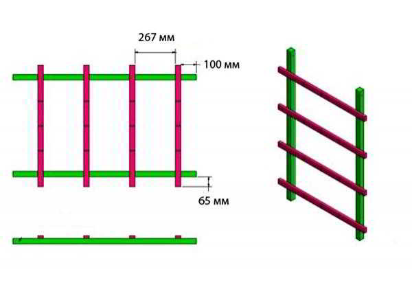 Как сделать шпалеру для огурцов: чертежи, фото