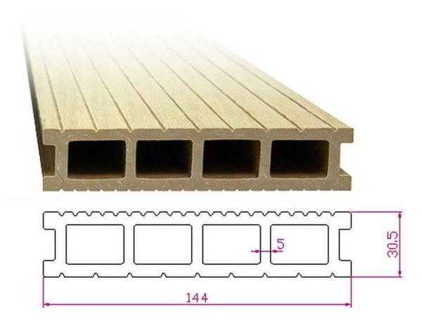 Полимерная/композитная террасная доска (декинг из ДПК): виды, размеры, монтаж