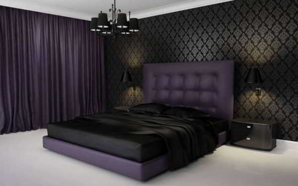 Черный цвет в спальной комнате: где и как его лучше применить