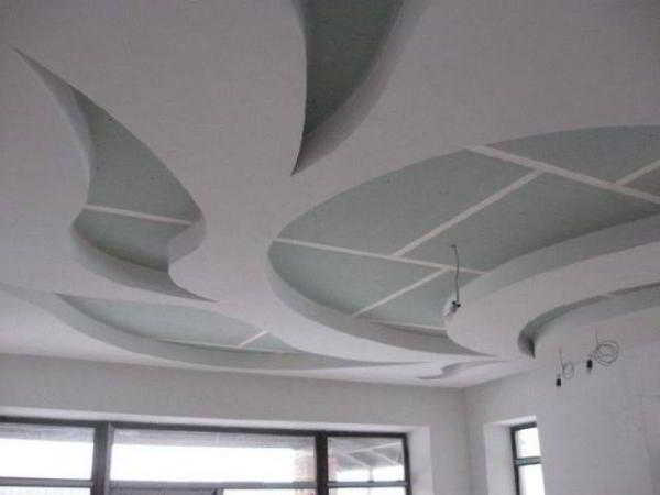 Двухуровневый потолок в коттедже — особенности, материалы, примеры