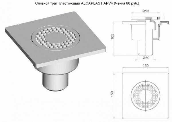 
			Сливные трапы для бани		