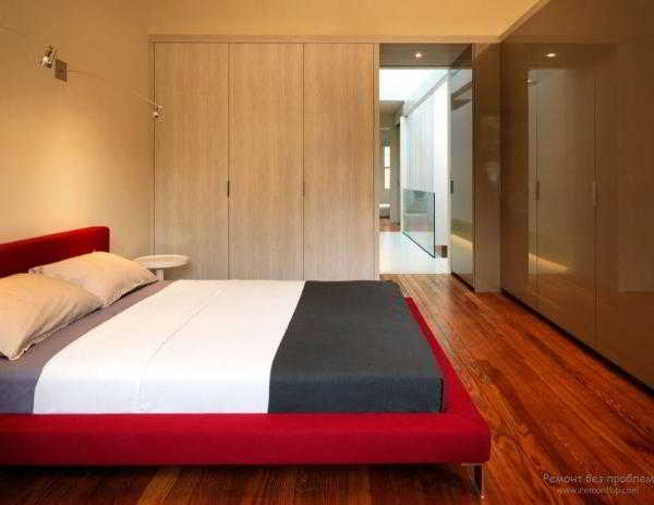 	Дизайн спальной комнаты в стиле минимализм				