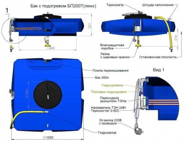 Какой выбрать бак с подогревом для дачного душа?