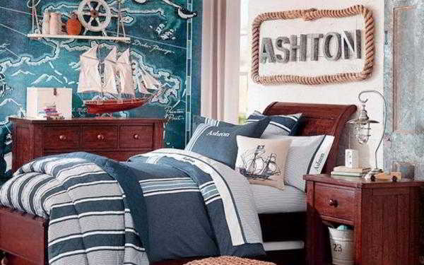 Морской стиль в комнате для мальчика: особенности, фото интерьеров