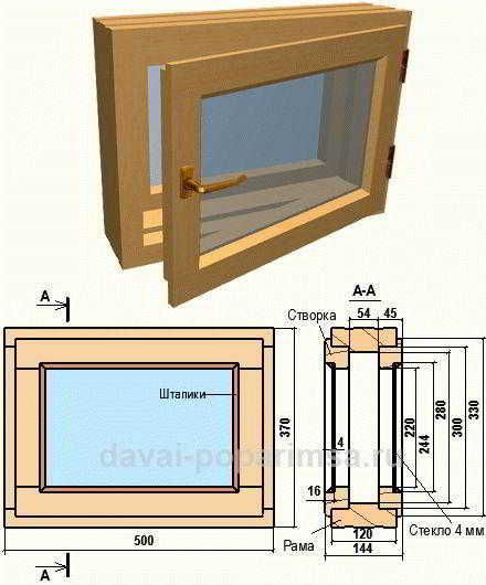 
			Окно в баню своими руками		
