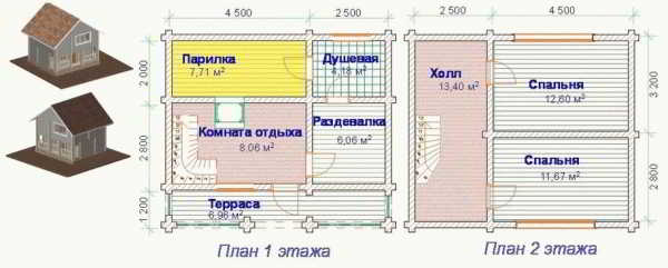 
			Проект бани двухэтажной		