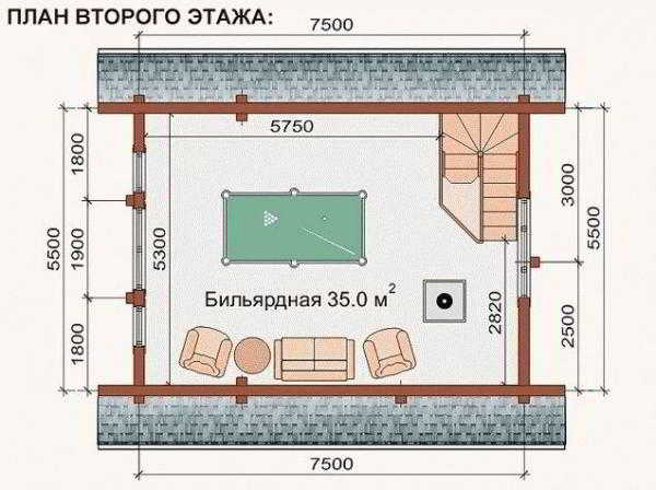 
			Проект бани двухэтажной		