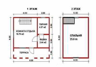 
			Проект бани двухэтажной		