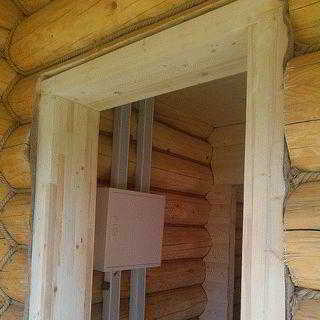 
			Установка банной двери		