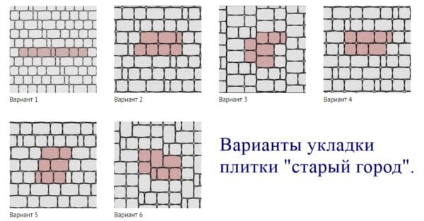 Брусчатка старый город: схема укладки и виды тротуарной плитки