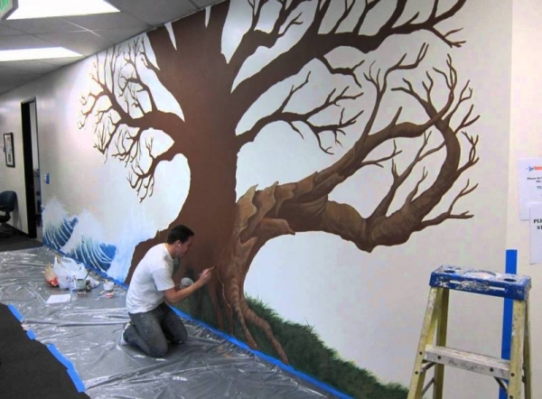 Дерево на стене: интересные идеи для оформления