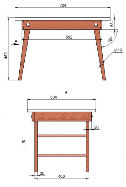 Как сделать раскладной столик: фото, чертежи, размеры