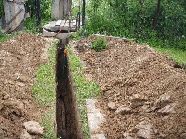 Как копать траншею под водопровод на загородном участке