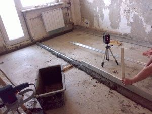 
			Как выставлять маяки на пол		