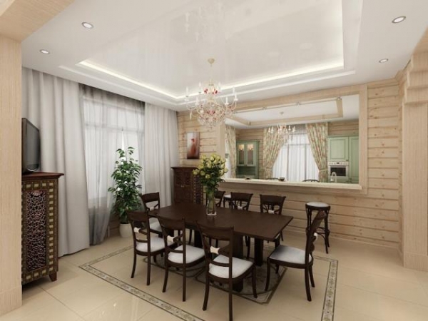 Какой выбрать потолок в доме из бруса