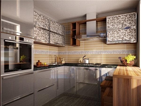 Кухня серая с белым: графитовый цвет в интерьере