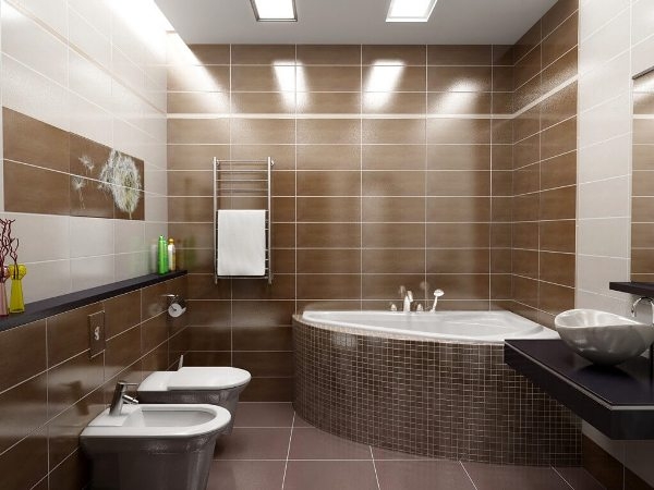 В ванной комнате одной из главных составляющих интерьера является освещение.