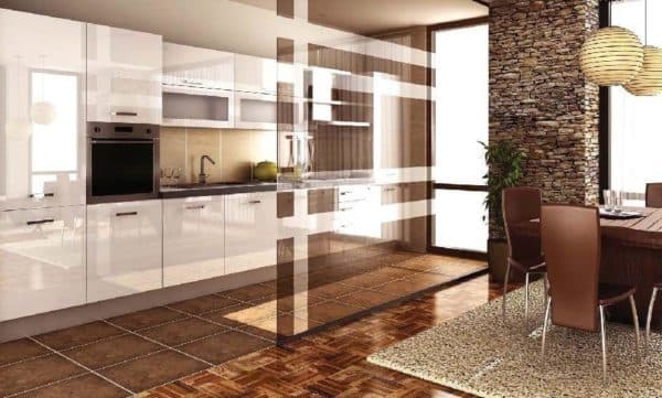 Зонирование кухни гостиной: акценты светом, цветом, мебелью и другими элементами